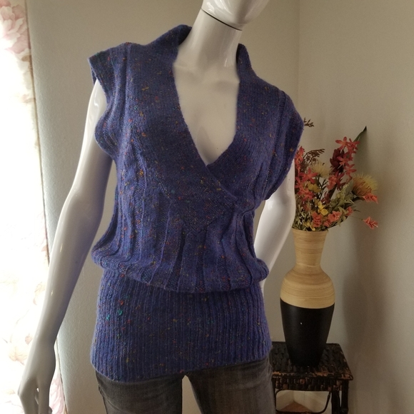 💕Maori Bee Ribbed Multi Colored Knit Sweater Top - Picture 3 of 8
